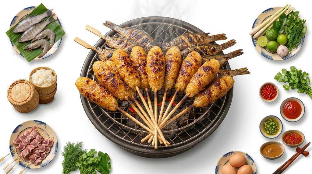 🍡 [카오찌] 라오스식 숯불 찰밥 꼬치