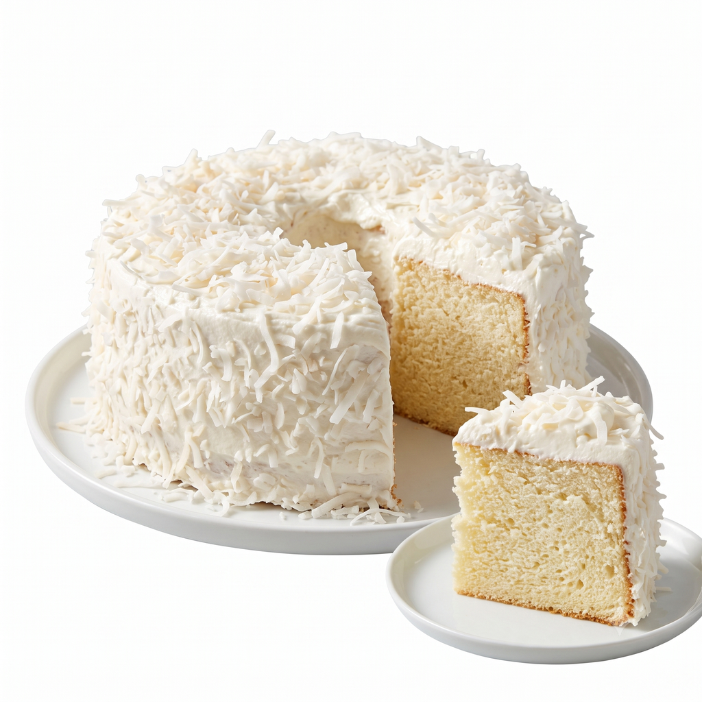🥥🍰 [코코넛 쉬폰 케이크] (1조각 (기본) 🟢, 매장 취식 / 일반 포장 🟢)