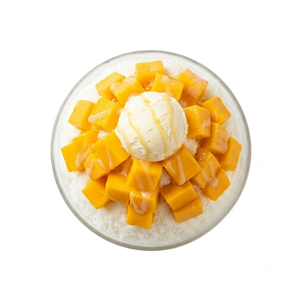 🥭 망고 빙수 (1인용 (싱글) 🟢, 매장 취식 / 일반 포장 🟢)